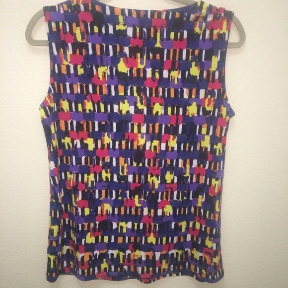 Jones Studio Medium Multi Colored Sleeveless Top - Picture 2 of 6